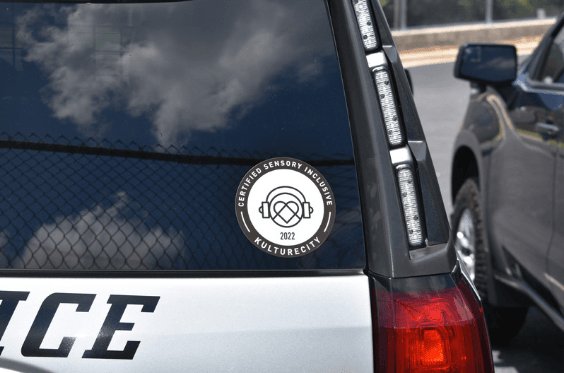 KultureCity Sticker on Police Car