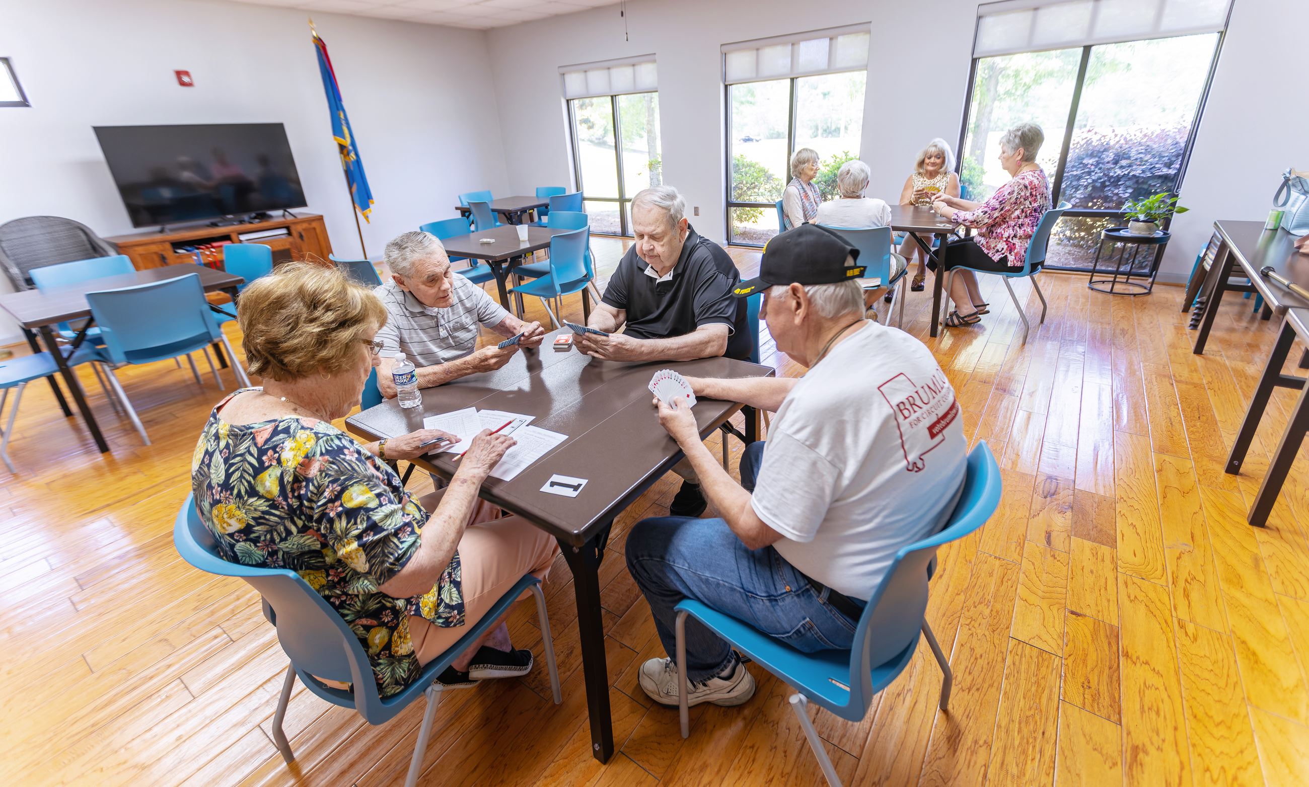 Active adults spending time together
